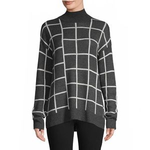 Saks Fifth Avenue Plaid Turtleneck Sweater